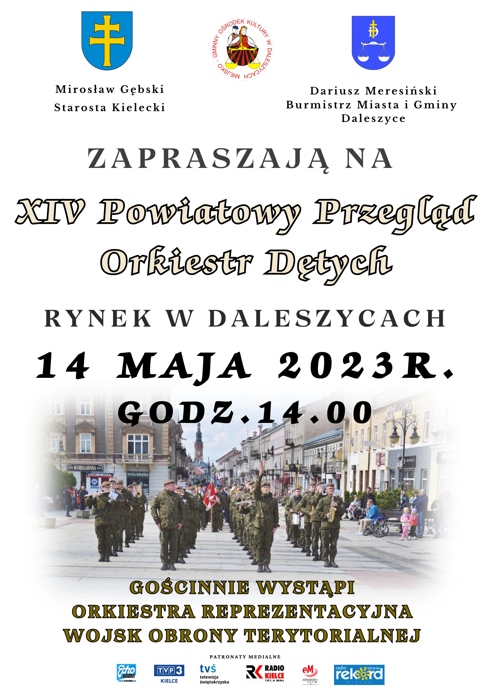 Plakat XIV Powiatowy Przegld Orkiestr Dtych